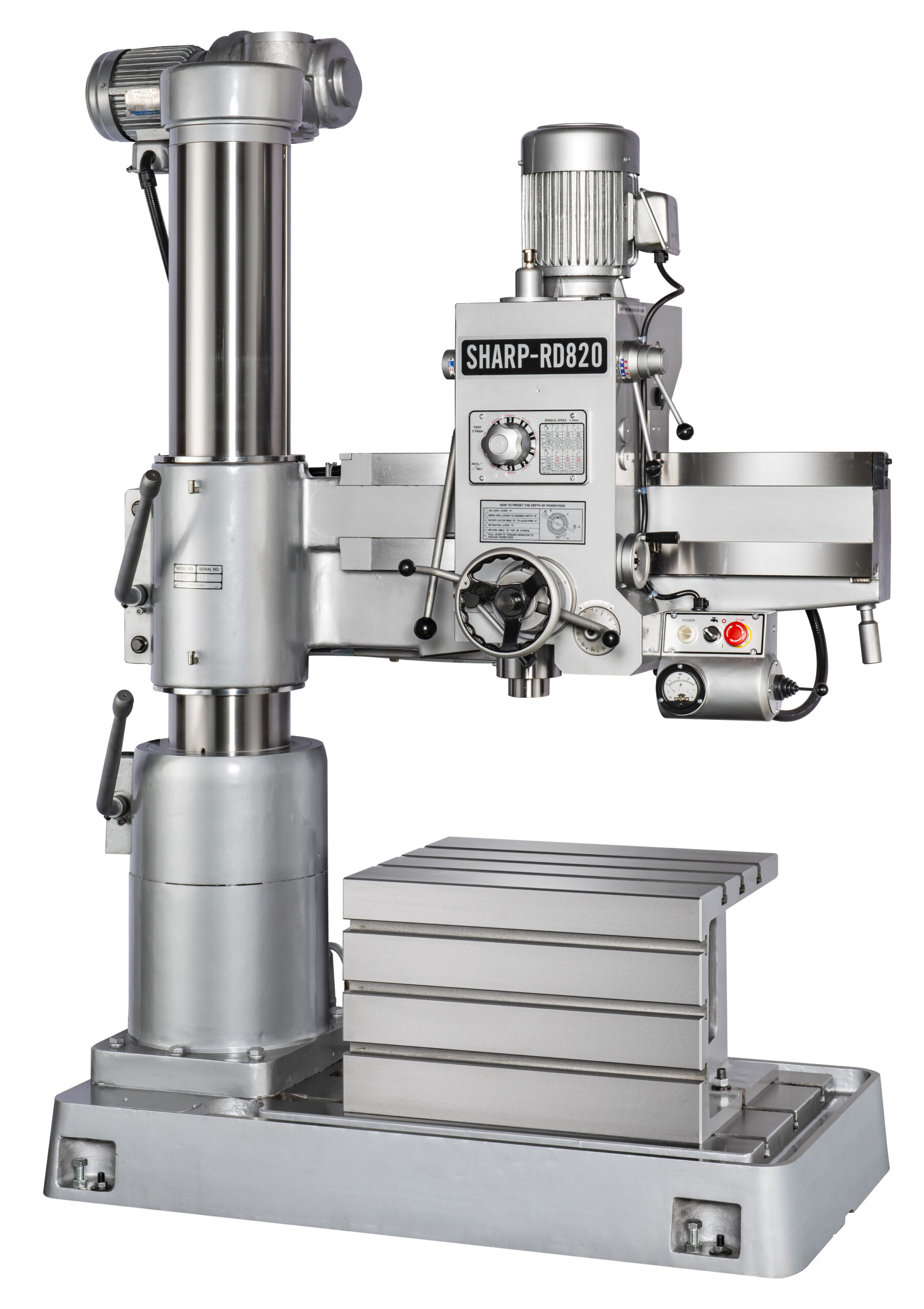 01_RD-820.jpg Sharp Industries 440V 3 HP Radial Drill RD-820