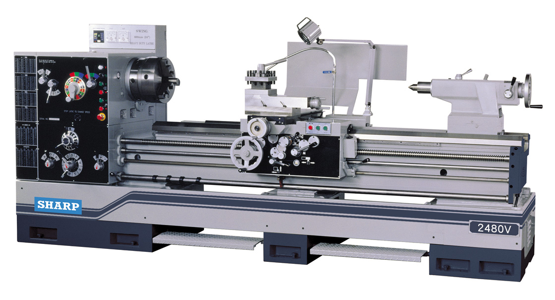 09_V20Series-2.jpg Sharp Industries 220V 24” x 120” V Series Heavy Duty Precision Lathes 24120V