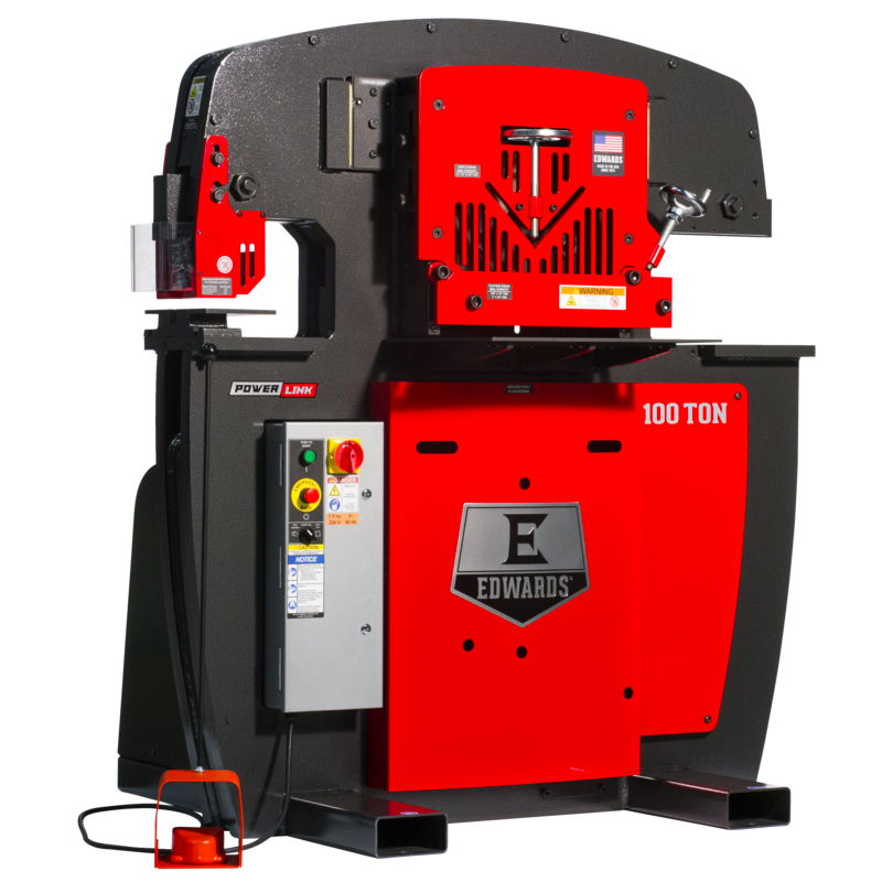 100ton_front_3-1.jpg Edwards 100 Ton Ironworker 230V, 1Ph, PowerLink, Coper Notcher & 2 LED Lights 10203512