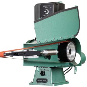Burr King 2” x 72” Two Wheel Model 720 Variable Speed 120V Single Phase Probe Belt Grinder with Air Tension 16110A – Image 2