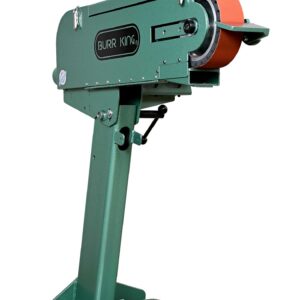 Burr King 3” x 79” Two Wheel Model 979 3 HP 440V Three Phase Belt Grinder 17403