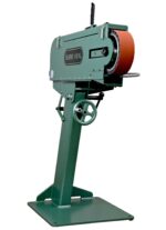 Burr King 3” x 79” Two Wheel Model 979 3 HP 440V Three Phase Belt Grinder with Elevation Control 17413