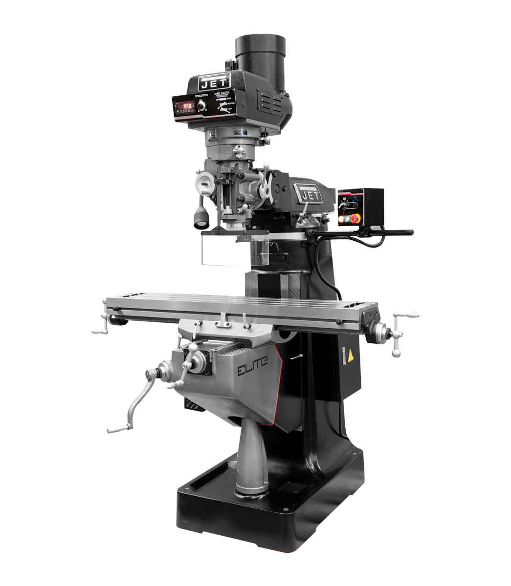 2f0294fb38962904042bb5d39d47d660e8f7a3d6_894371_main.png.png Jet EVS-949 Mill with 3-Axis Newall DP700 (Knee) DRO and X, Y, Z-Axis JET Powerfeeds and USA Made Air Draw Bar 894371