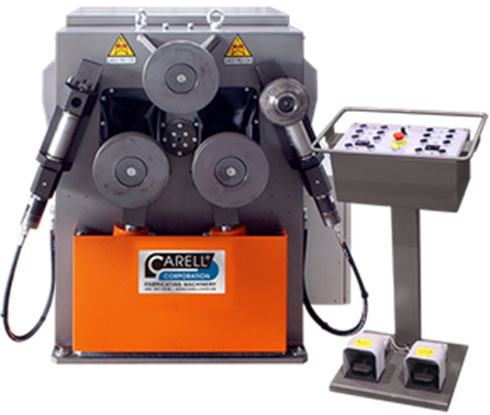 305HV.png Carell Industrial Comac 3000 Series 220V Three Phase 2½” Pipe Double Pinch Hydraulic Angle Roll 305HV