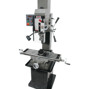 Jet JMD-45VSPFT Variable Speed Geared Head Square Column Mill/Drill with Power Downfeed & Newall DP700 2-Axis DRO & X-Axis Powerfeed 351157