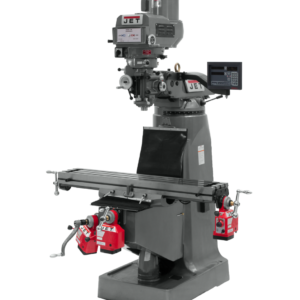 Jet JTM-4VS Mill With 3-Axis Newall DP700 DRO (Knee) With X, Y and Z-Axis Powerfeeds 690093