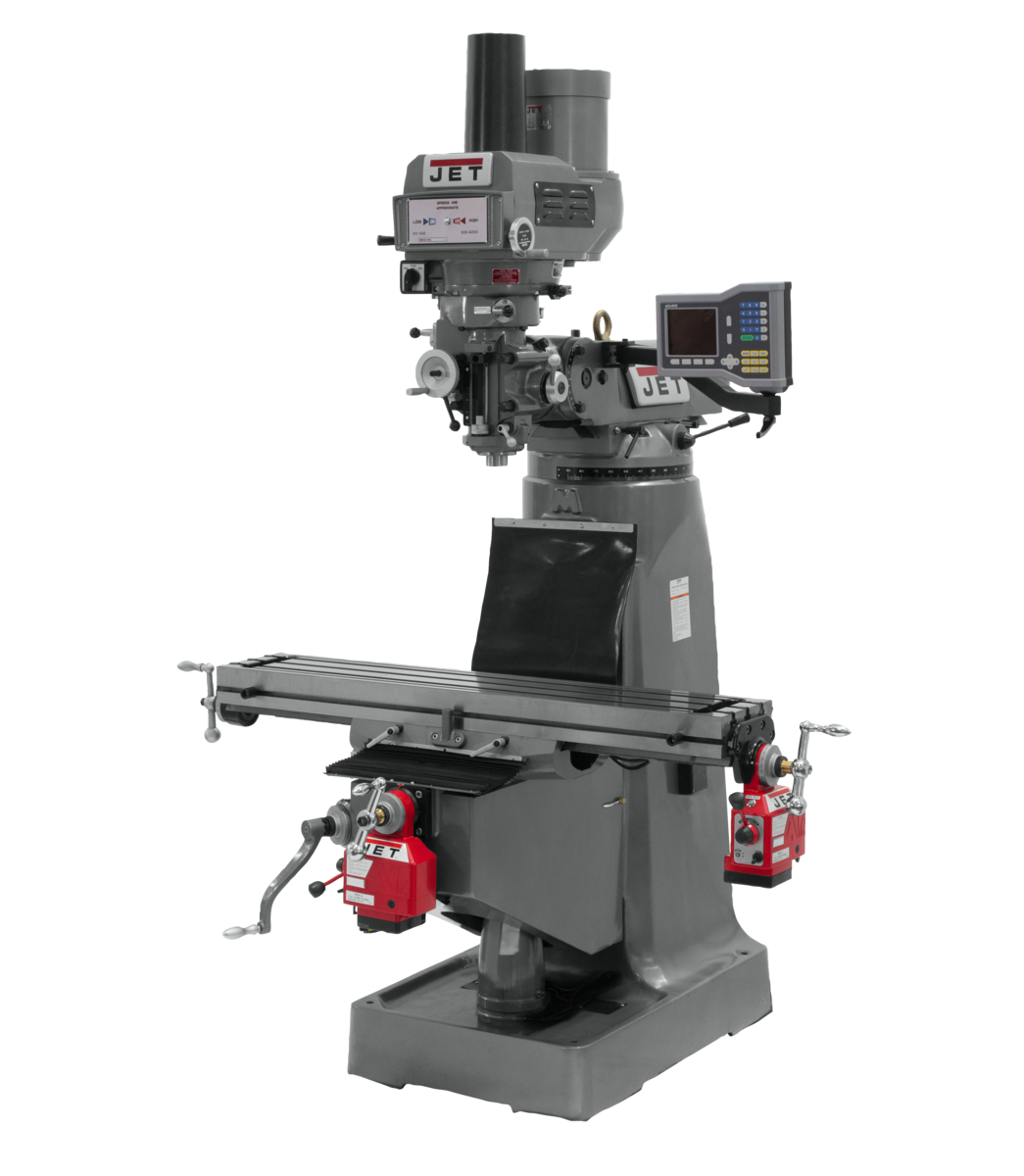 690422_main.png.png Jet JTM-4VS-1 Mill With ACU-RITE 203 DRO With X and Y-Axis Powerfeeds and Power Draw Bar 690422