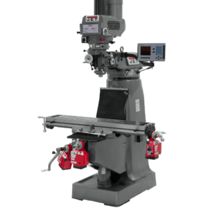 Jet JTM-4VS Mill With 3-Axis ACU-RITE 203 DRO (Knee) With X, Y and Z-Axis Powerfeeds and Power Draw Bar 690430