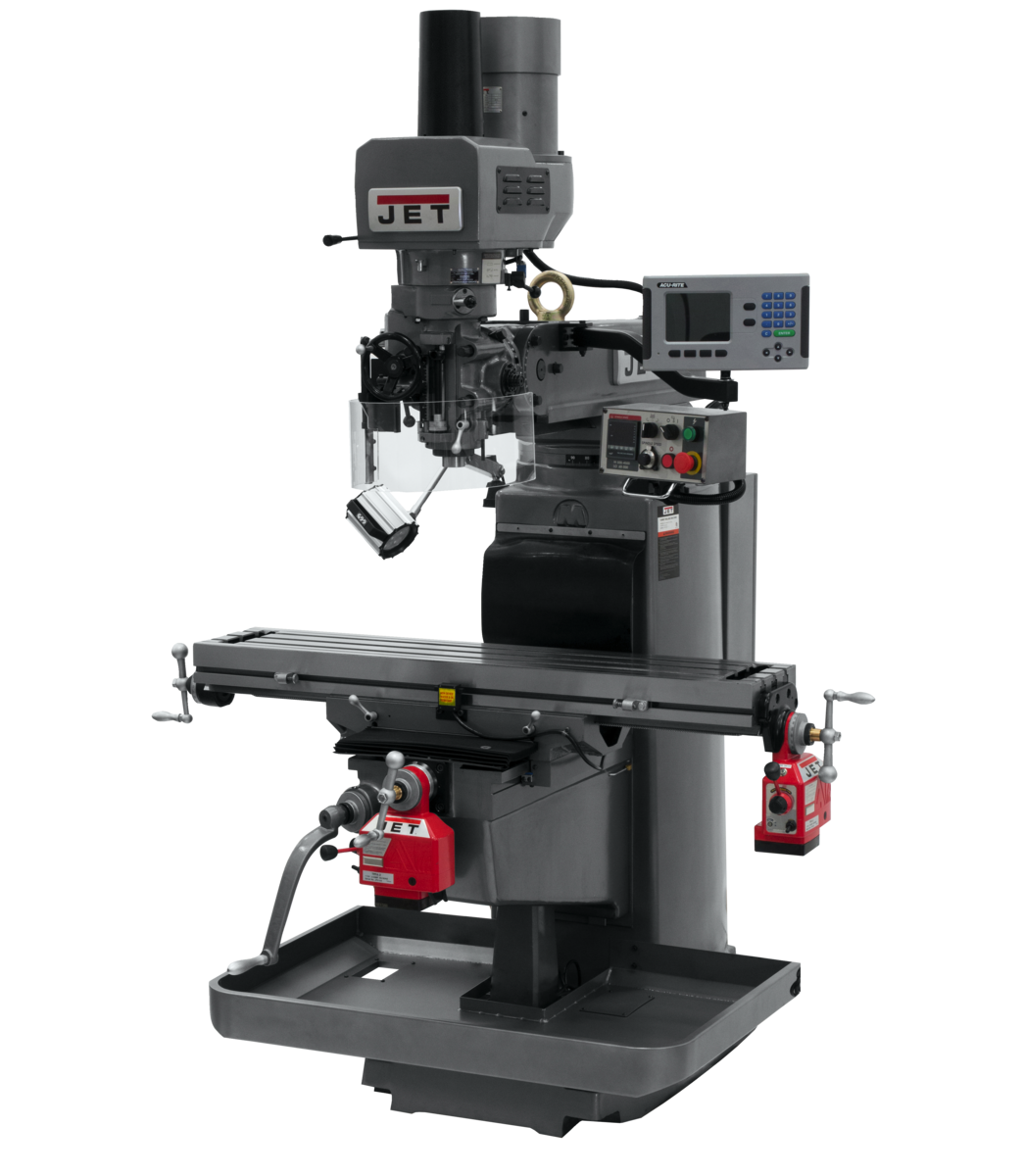 690632_main.png.png Jet JTM-1050EVS2/230 Mill With 3-Axis Acu-Rite 203 DRO (Quill) With X and Y-Axis Powerfeeds and Air Powered Draw Bar 690632