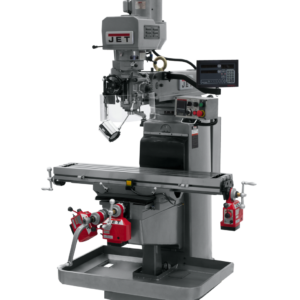 Jet JTM-1050EVS2/230 Mill With 3-Axis Newall DP700 DRO (Knee) With X, Y and Z-Axis Powerfeeds 690643