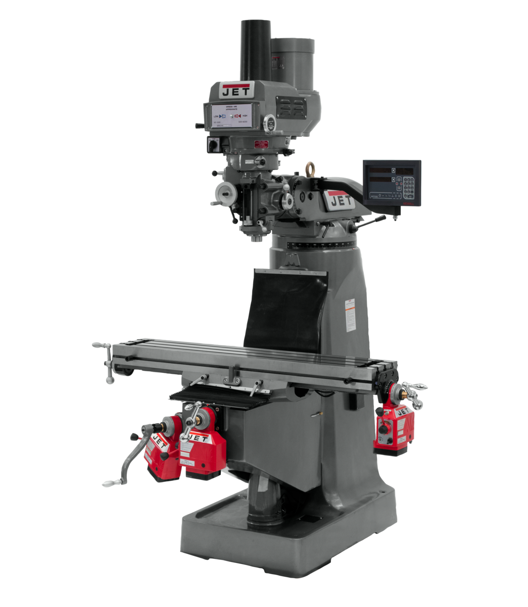 691170_main.png.png Jet JTM-4VS Mill With 3-Axis Newall DP700 DRO (Quill) With X, Y and Z-Axis Powerfeeds and Power Draw Bar 691170