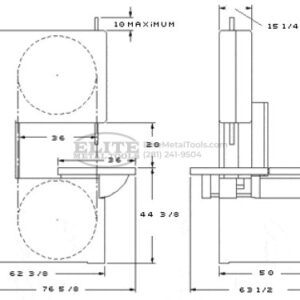 Grob 230V Three Phase 36” Vertical Band and Friction Saw 6V-36 – Image 2