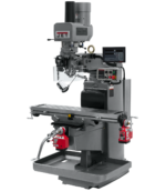 Jet JTM-1050EVS2/230 Mill With 3-Axis Newall DP700 DRO (Quill) With X and Y-Axis Powerfeeds and Air Powered Draw Bar 690647