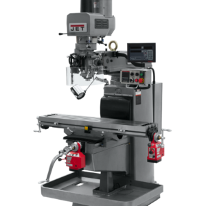 Jet JTM-1050EVS2/230 Mill With 3-Axis Newall DP700 DRO (Quill) With X and Y-Axis Powerfeeds and Air Powered Draw Bar 690647