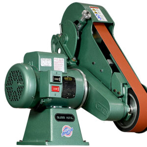 Burr King 2.5” x 60” Two Wheel 960-250 Fixed Speed 1.5 HP 120V Single Phase Belt Grinder 90100
