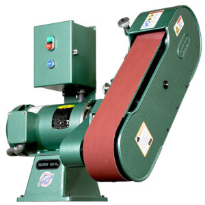 Burr King 4” x 60” Two Wheel 960-400 Fixed Speed 3 HP 440V Three Phase Belt Grinder with Magnetic Starter 95203