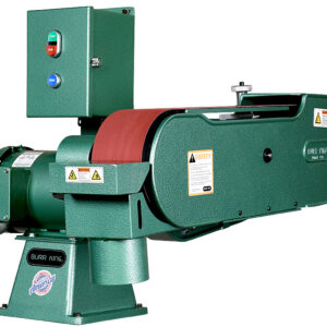 Burr King 4” x 60” Two Wheel 960-400 Fixed Speed 3 HP 440V Three Phase Belt Grinder with Magnetic Starter 95203 – Image 2
