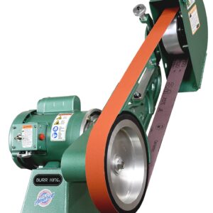 Burr King Knifemaker’s Edge 2” x 72” Two Wheel Belt Grinder with Fixed Speed and 10” Contact Wheel 960-272 98330
