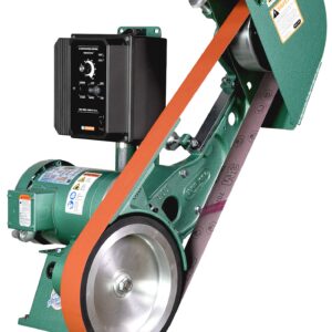 Burr King Knifemaker’s Edge 2” x 72” Two Wheel Belt Grinder with Variable Speed and 10” Contact Wheel 960-272 98730 – Image 2
