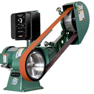 Burr King Knifemaker’s Edge 2” x 72” Two Wheel Belt Grinder with Variable Speed and 8” Contact Wheel 960-272 99730