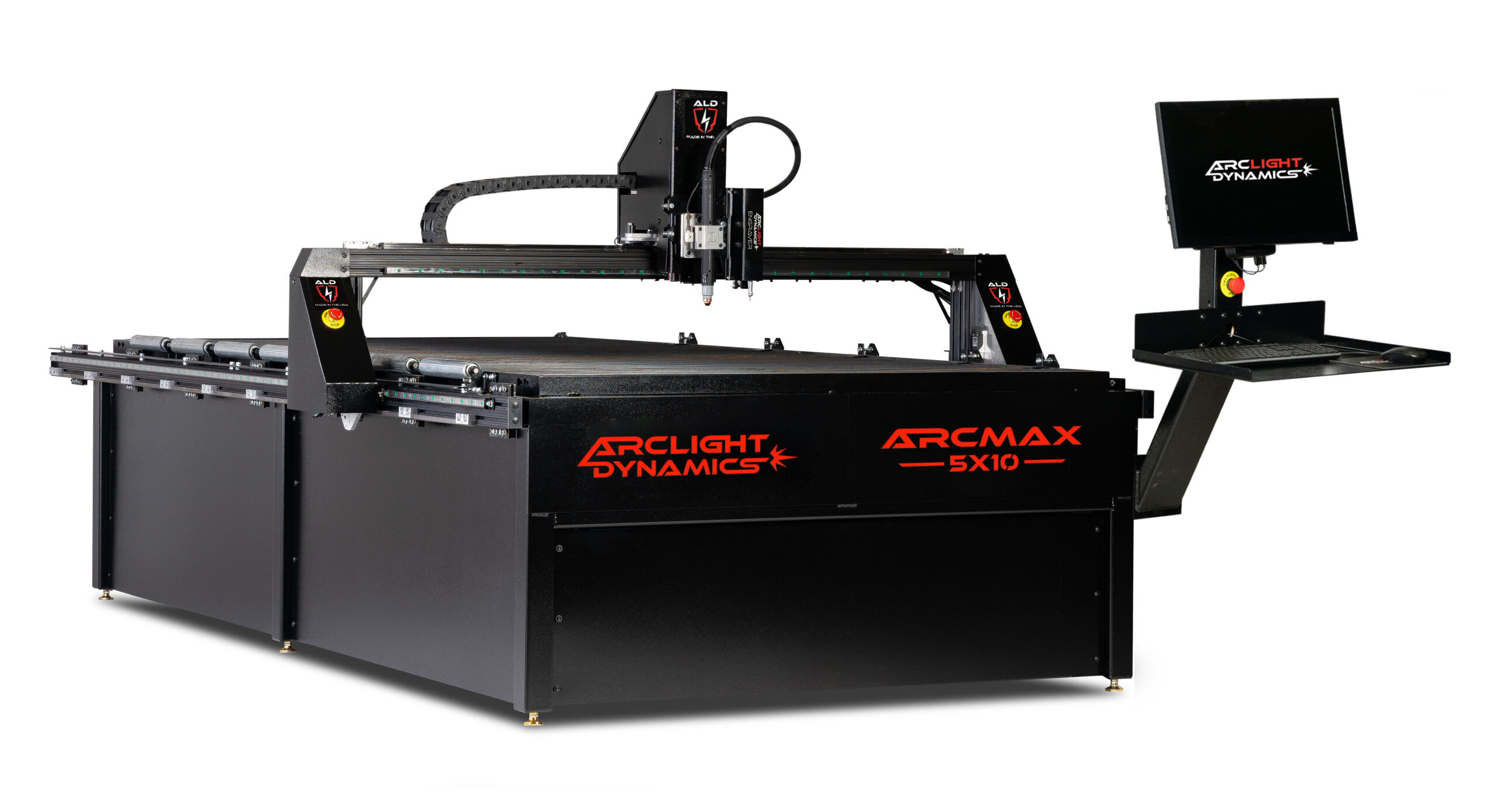 Arc-Max-5x10-CNC-Plasma-Table-New-Pedestal-scaled-1.jpg Arclight Arc Max Ultra 5x10 CNC Plasma Table With 2” Thick Mild Steel Capacity