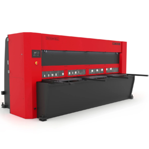 Quantum Machinery Nargesa 10ft 480V Three Phase Hydraulic Vertical Cut Shear with CNC Control C3006