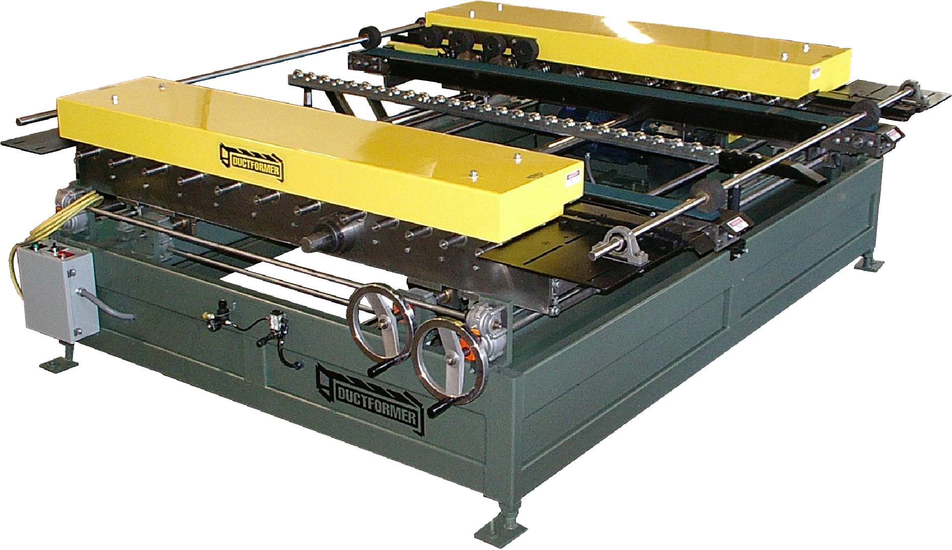 CR12-TDFC20Dual20Head.png Ductformer 10HP 230V Three Phase C-Style Dual Head TDFC Rollformer CR12-TDFC-DH