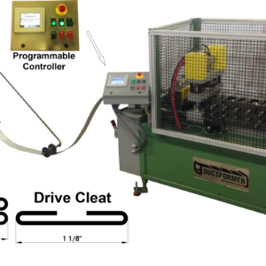 Ductformer 5HP 440V Three Phase Flat S and Drive Cleat Automated Coil Feed Rollform System