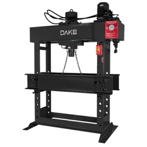 Dake EM-120 H-Frame 220V Three Phase 120Ton Electric & Manual Heavy-Duty Hydraulic Shop Press 971014