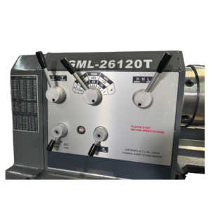 GMC Machinery 220V Three Phase 26” x 120” 12-Speed Heavy-Duty Gap Bed Lathe with DRO GML-26120T – Image 2