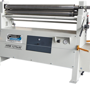 Carell Industrial HRM Series 4’ x 12Ga 230V Three Phase 3-Roll Hydraulic Initial-Pinch Plate Roll 1270x90