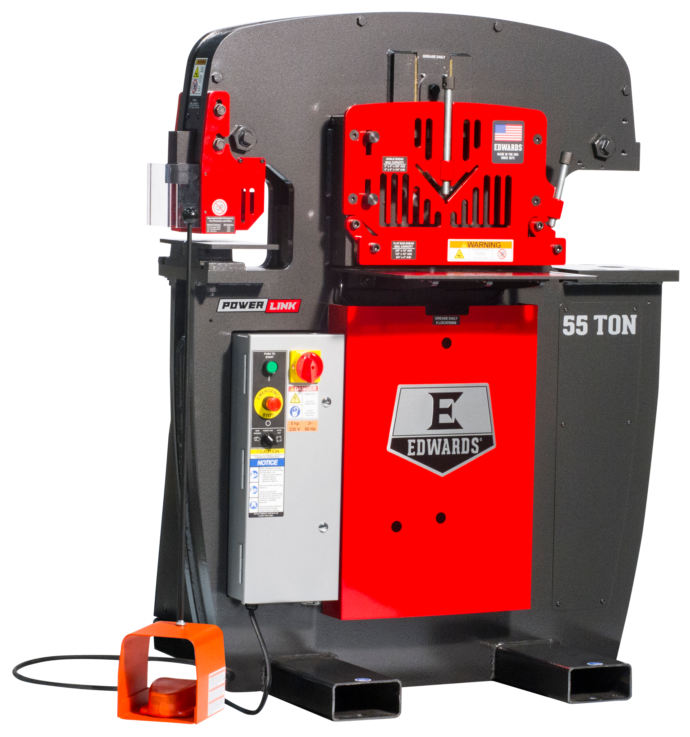 IW55-1P230-AC500_main.png.png Edwards 55 Ton Ironworker 230V, 1Ph with PowerLink IW55-1P230-AC500