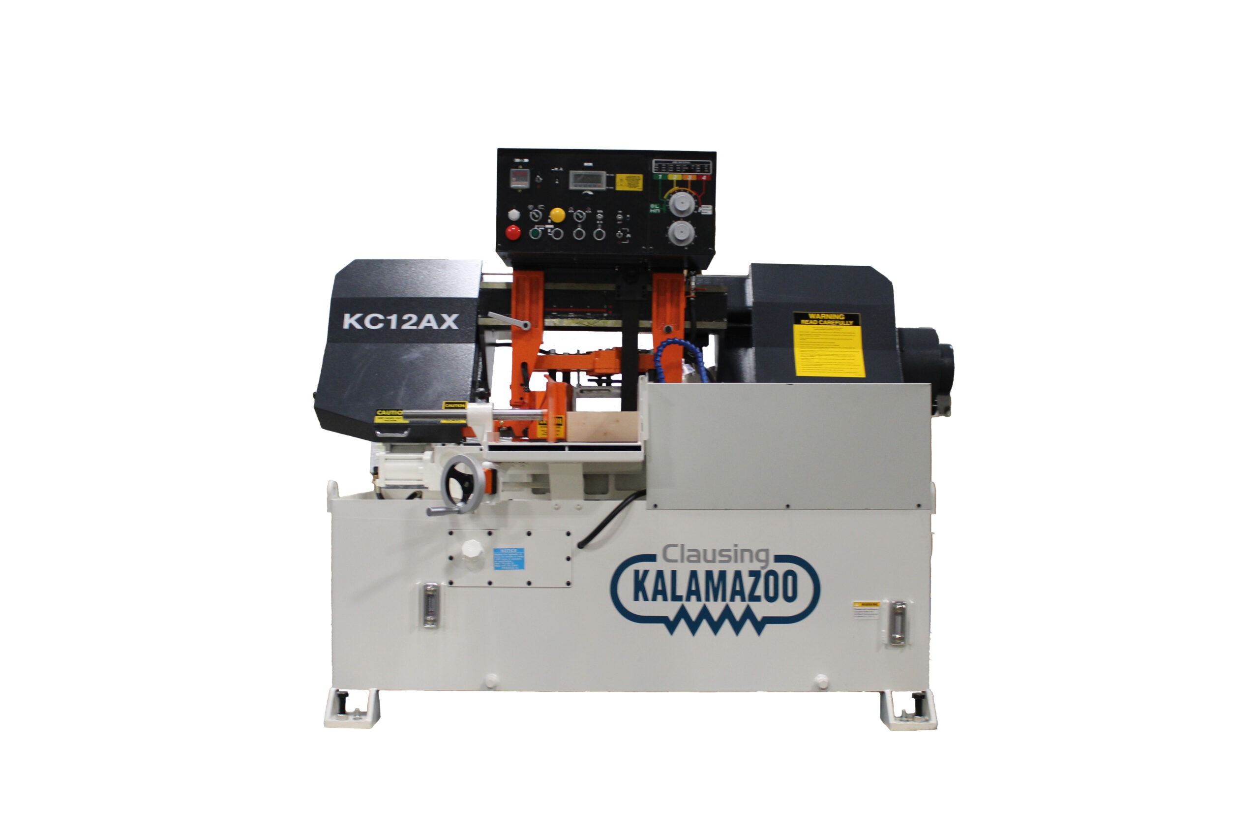 KC12AX-Front-PS-White-scaled-1.jpg Clausing Kalamazoo 230V Three Phase 12”x12” Variable Speed Automatic Horizontal Bandsaw KC12AX