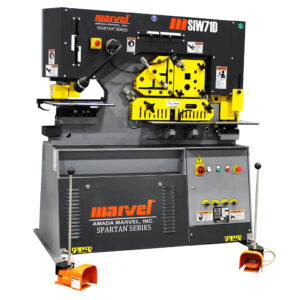 Marvel Amada Three Phase Spartan Series 71 Ton Heavy Duty Dual Cylinder Ironworker MSIW71D