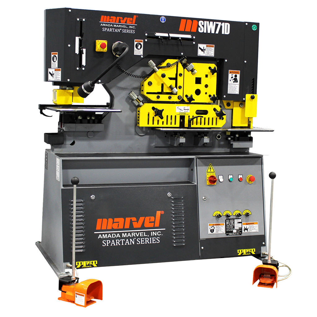 MSIW71D-1.jpg Marvel Amada Three Phase Spartan Series 71 Ton Heavy Duty Dual Cylinder Ironworker MSIW71D