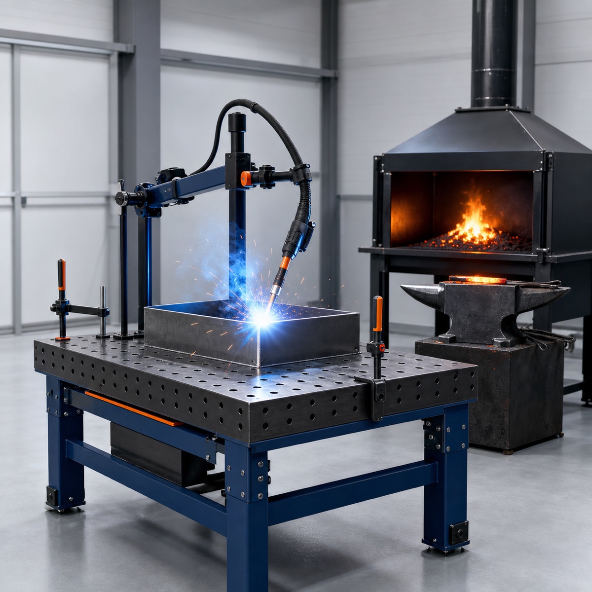 Industrial welding and forging equipment