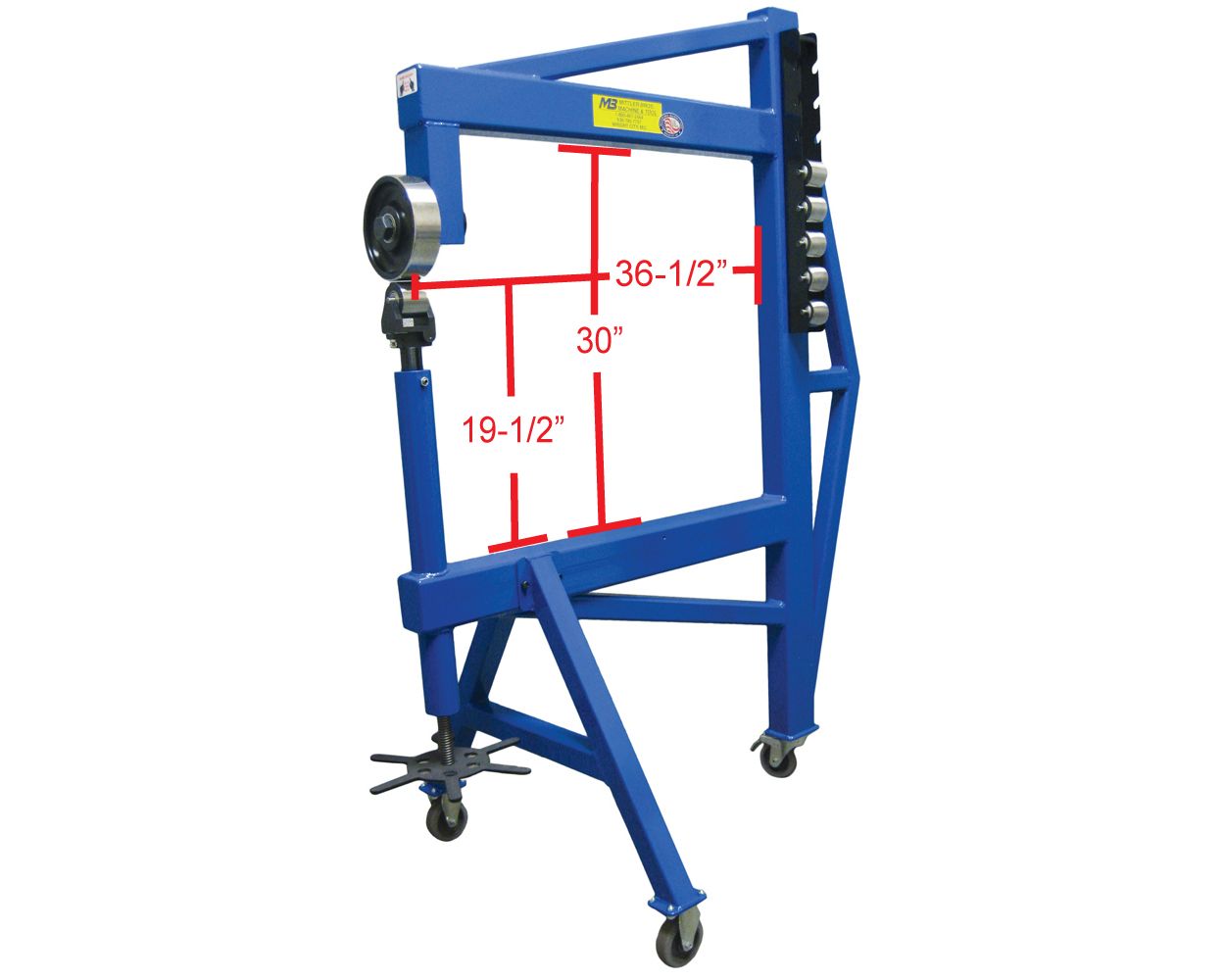 ew40_cutout_copy.jpg Mittler Bros Floor Model English Wheel with 9” OD x 3” Wide Upper Wheel 4010