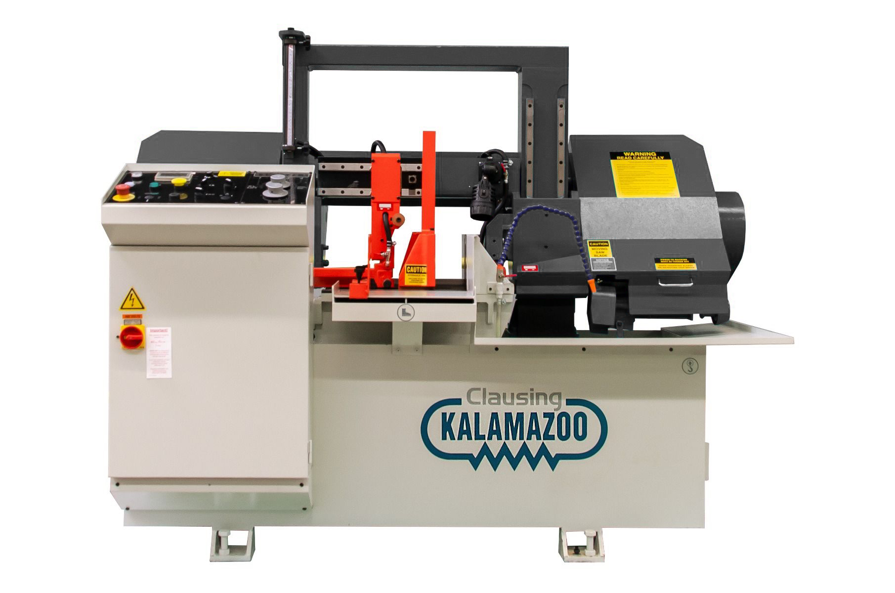 h1013sa_front_hires-1.png Clausing Kalamazoo 230V Three Phase 10” Semi-Automatic Double-Column Variable-Speed Horizontal Bandsaw H1013SA
