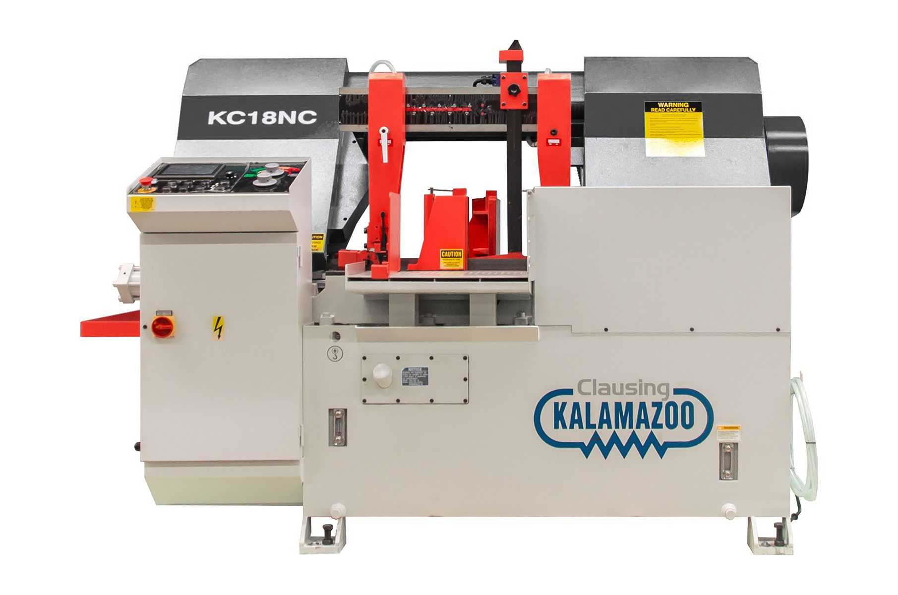 kc18nc_front_hires-1.png Clausing Kalamazoo 230V Three Phase 18” Variable Speed Automatic NC Hinge Type Horizontal Bandsaw KC18NC