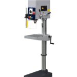 Clausing Erlo Belt-Drive 230V Three Phase 25.2” Electric Variable-Speed Round-Column Floor Drill Press with Auto Reverse Tapping KL25EVRS