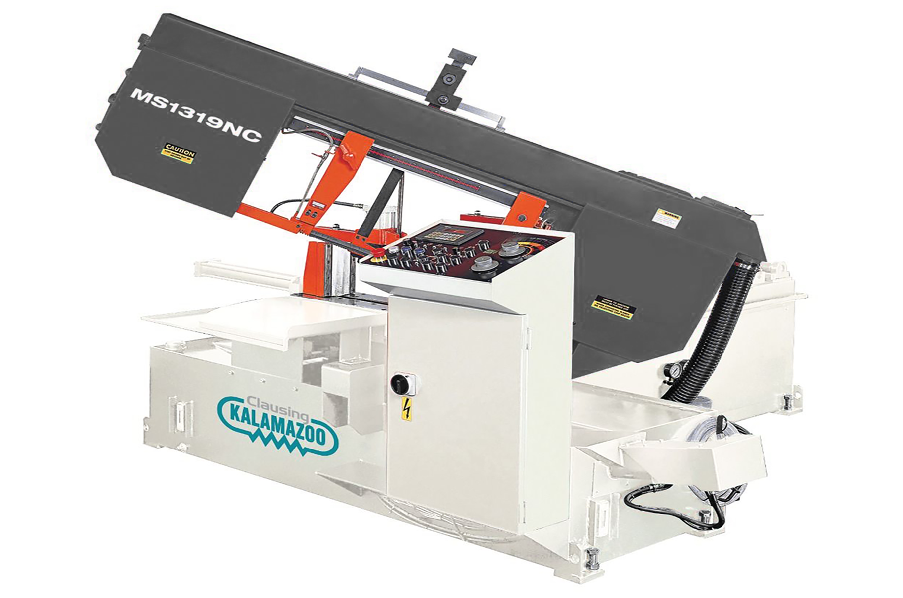 ms1319nc-1.png Clausing Kalamazoo 230V Three Phase 13”x19” Variable-Speed Automatic NC Swivel Head Miter Horizontal Bandsaw MS1319NC