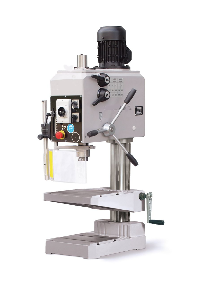 tm25-1_0.png Clausing Maintenance Series 230V Three Phase 19.7” GH Manual-Feed 2.5/3.5HP Floor Drill Press with Auto Reverse Tapping TM25RS