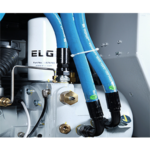 Elgi EN04-125-60T-G2 5 HP 208/230/460 Volt Three Phase Rotary Screw Air Compressor Compressor 60 Gallon Horizontal Tank Mount with Dryer- 125 psi - Image 2