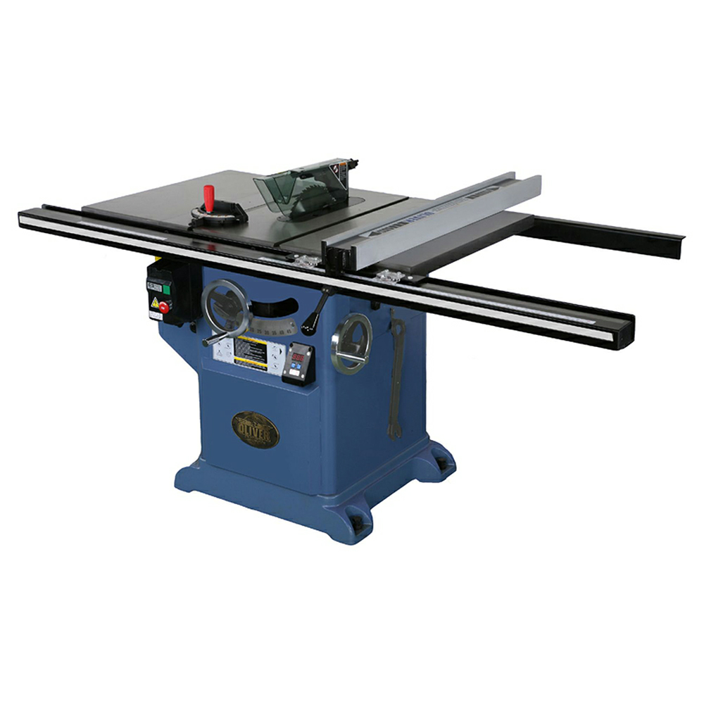 OLV4016.004-A001.png Oliver 10" Heavy Duty Professional Table Saw with Side Table/52" Rail, 5HP/3 Phase - Image 1
