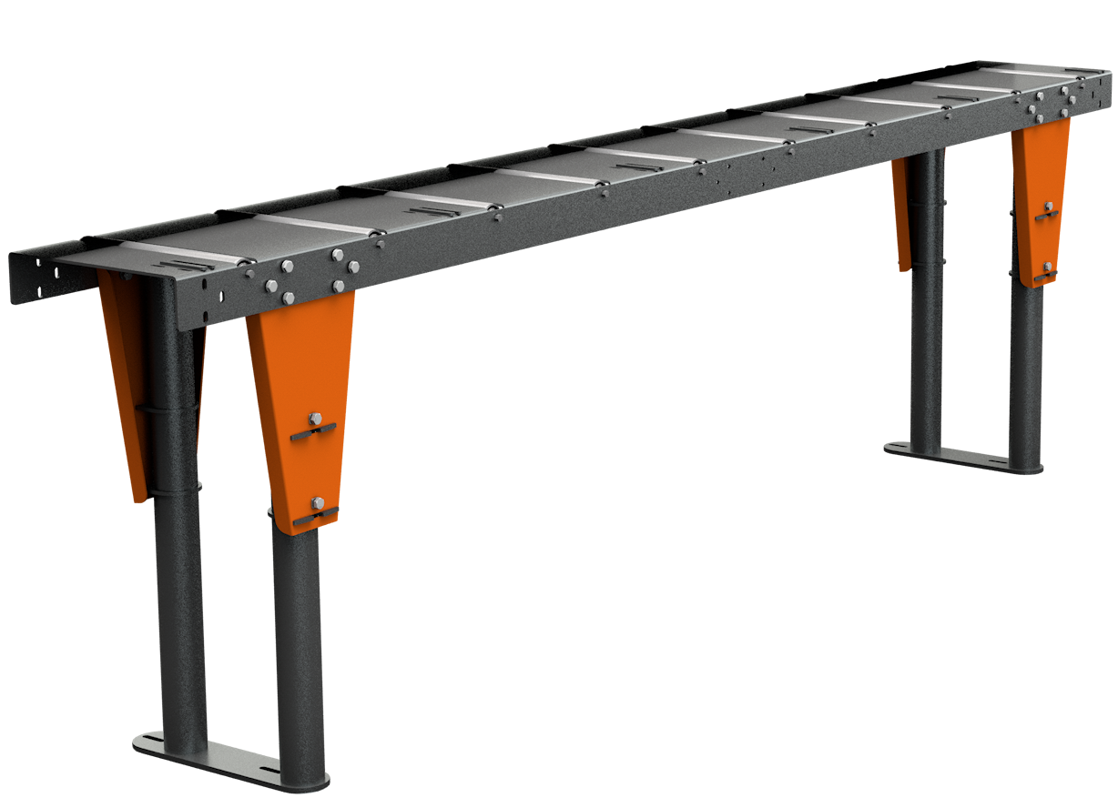 table_plastic-roller-freestanding_50.png TigerStop TABR20PR Plastic Roller Material Handling Table 22' L x 14.44" W - Image 1